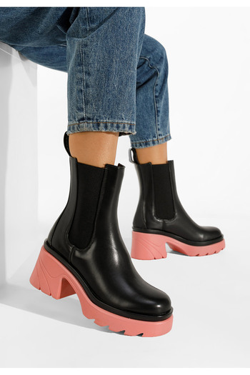 B T Shoes Ružové dámské kotníkové boty Kaylin V3