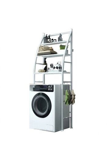 HOZRO HOZRO Metal Storage Rack, for Washing Machine, 3 Shelves, Solid Structure, Compa Design