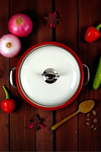 İnci Emaye No. 22 Enamel Pot, Serving, Food Camping, Picnic, Dowry