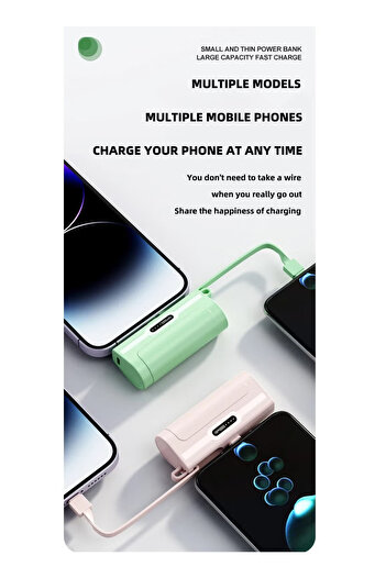 Generic 2025 New Generation Pink Xinzhen Fast Charging All Smartphones Models & Type-C | 5000mAh