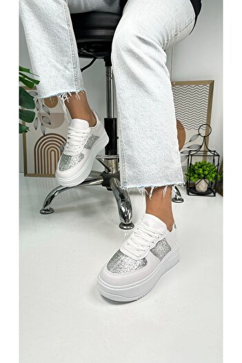 İmerShoes Daily Women's Sneaker Lace-up Light Thick High-Sole Walking Breathable Sports Shoes 451