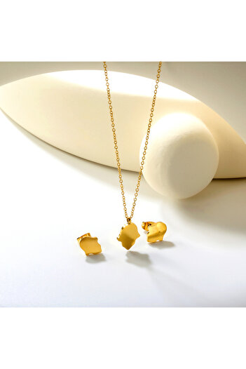 Choice SE258401G Fashion Temperament Flower Water Drop Pendant Earrings Necklace Set Girls Jewelry Fashion