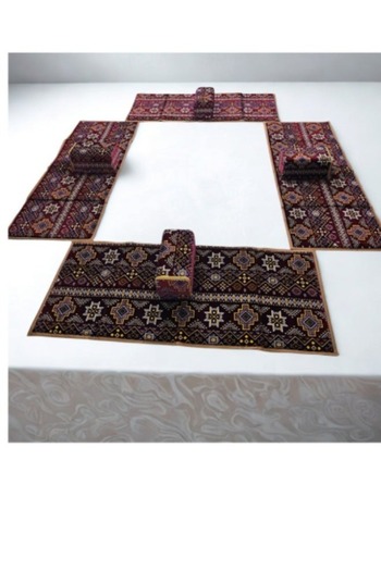 smart home Heritage 9 Pieces Ground Seating Set for Travel, Hiking and Garden, Set Consists of 4 5X80X180cm