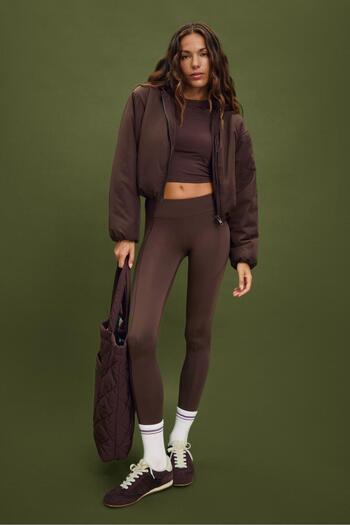 Stradivarius Cut-out cropped leggings