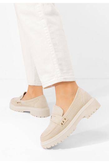 B T Shoes Béžové mokasíny dámske Glenda V3