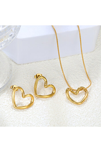 Choice LSS03601G Fashion Temperament Flower Water Drop Pendant Earrings Necklace Set Girls Jewelry Fashion