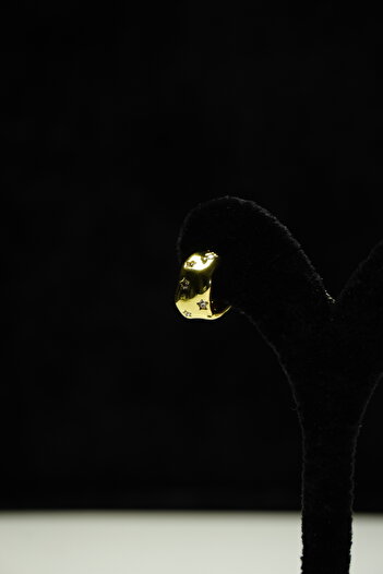 Rumon Zircon Stone Star Minimal Steel Earrings