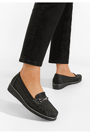 B T Shoes čierne mokasíny dámske Seliana