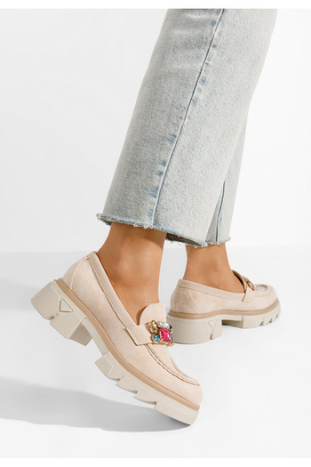 B T Shoes Khaki mokasíny dámské Karisa V3