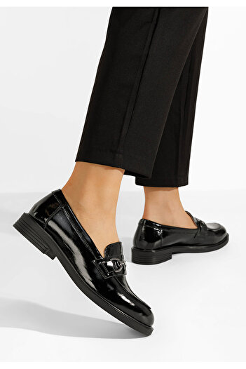 B T Shoes Noreen V3 black genuine leather loafers