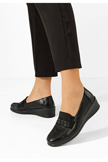 B T Shoes Tracey women's black loafers