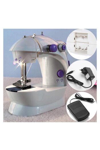 OEM Portable Mini Sewing Machine with Pedal, Battery or AC Power