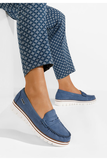 B T Shoes Μοκασίνια γυναικεια Manise V2 μπλε