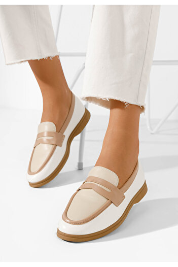 B T Shoes Γυναικεία λόαφερ Sedona λευκά
