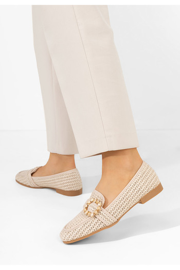 B T Shoes Béžové dámské mokasíny Megan