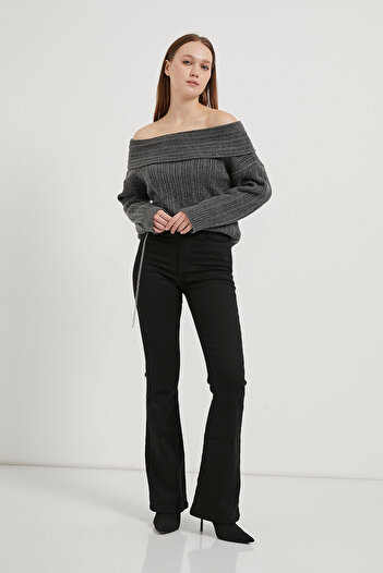 Arma Life Armalife 1179 Madonna Collar Draped Women's Knitwear Sweater