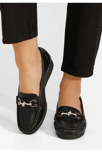 B T Shoes Μοκασίνια γυναικεια Gracela μαύρα