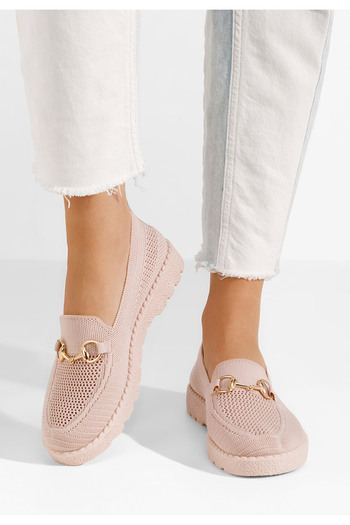 B T Shoes Ružové mokasíny dámske Antonela
