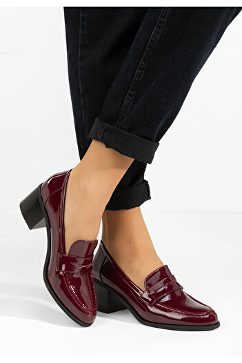 B T Shoes Bordové loafers dámské Sereya V2