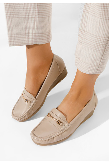 B T Shoes Béžové mokasíny dámske Norasea