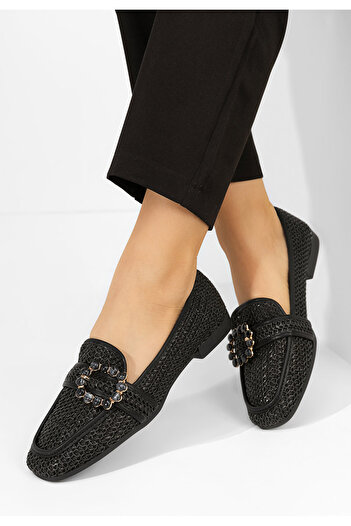 B T Shoes Černé dámské mokasíny Megan
