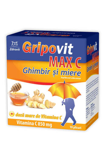 Other Zdrovit Gripovit Max C Ginger + Honey, 10 sachets, Zdrovit