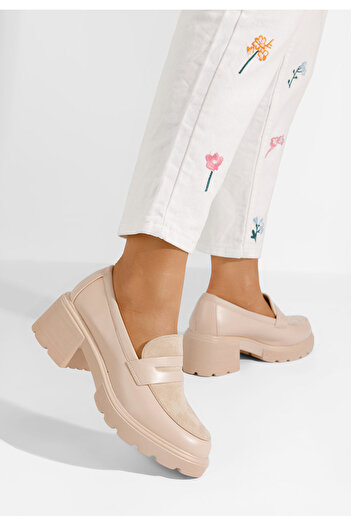 B T Shoes Μοκασίνια γυναικεια Naera V2 μπεζ
