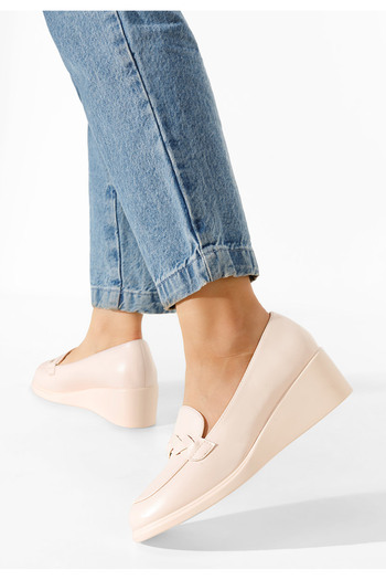 B T Shoes Μοκασίνια με πλατφόρμα Cala μπεζ