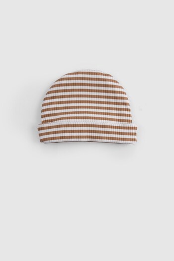 Little Gusto Organic Cotton Modal Brown Baby Beanie