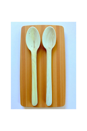 artizanmutfak Juniper Wood Handmade Double Wooden Spoon Set No:3