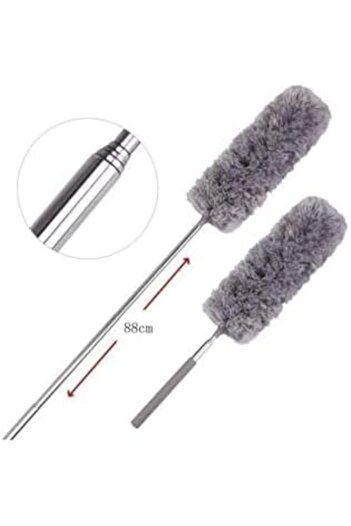 STOREMAX Polysight cm Telescopic Extendable Microfiber Soft Head Gray Dusting Brush Dusting Tassel Tr