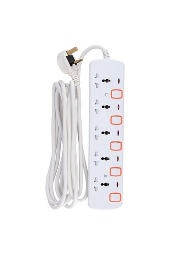 Generic LITEX 5 Way Multi Plug Power Universal Socket Extension Board