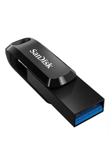SanDisk محرك أقراص فلاش USB Type-C Ultra Dual Drive Go SDDDC3-64G-G46، أسود