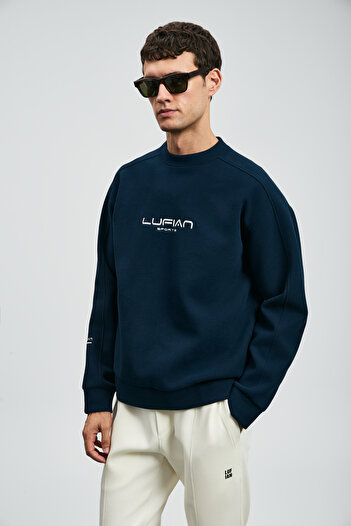 Lufian Dark Men's Sweatshirt Navy Blue