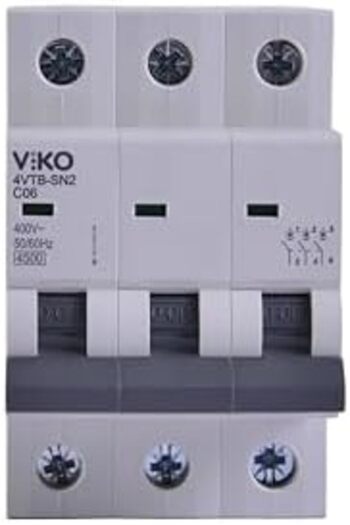 STOREMAX صمام حماية أوتوماتيكي 4VTB-3C06 من سيلبيوست، 4.5 كيلو أمبير، نوع C، 3 أقطاب، 06 أمبير، طراز عصري 266450