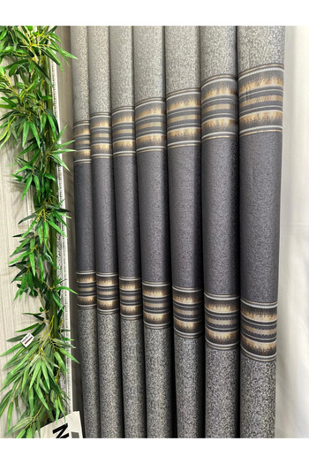 NİVEMESHOME Nivemeshome Lenda ft 614336 V_2540 Anthracite 1/3 Frequently Pleated Background Curtain Apm