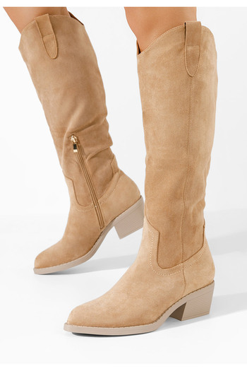 B T Shoes Mποτεσ western γυναικειεσ Aluria Χακι
