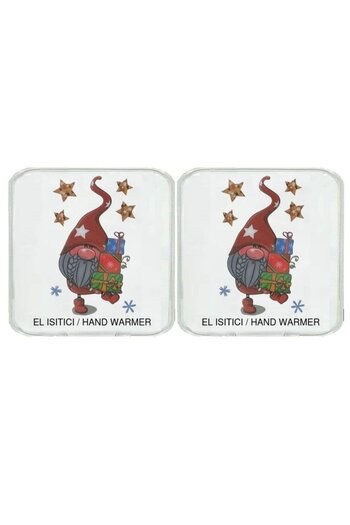 Bosphorus 2 Pcs Star Christmas Dwarf Pocket Stove, Hand Warmer, Hot Water Bag Pvc 10X9.5Cm