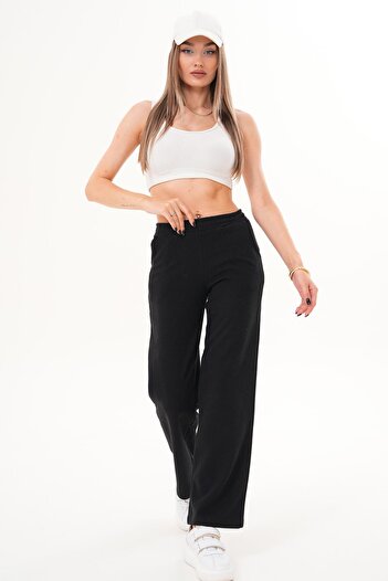 ŞİMAL Women's Thessaloniki Knitted Wide Leg Pants 255053 -
