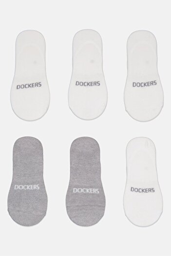 Dockers Men 6 Pairs Brand Logo Silicone Heel Grip Socks, Multicolor