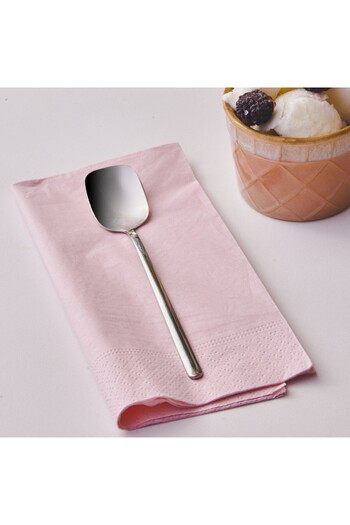 Karaca Bead, Stainless Steel Ice Cream Spoon, Silver
