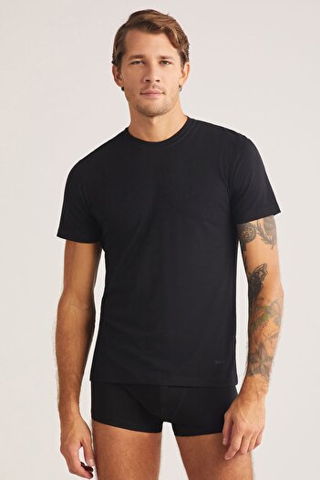 Kom James Men's Crew Neck Short Sleeve 2-Piece Tshirt