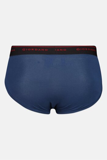Giordano Men 2 Pieces Brand Logo Brief, Multicolor