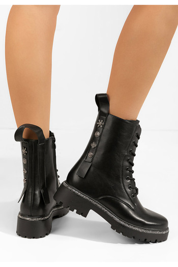 B T Shoes Černé dámské workery Jettie