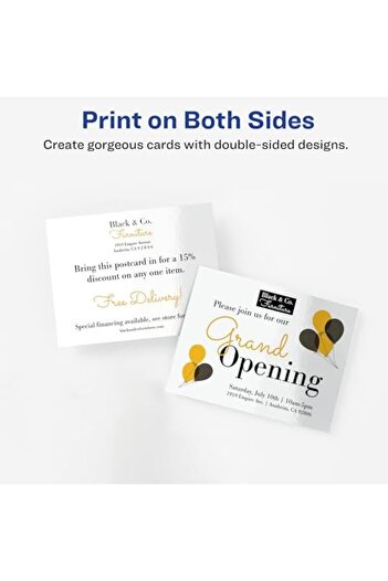 STOREMAX Snshop Printable Postcards, 10.8 cm X 14 Cm, Glossy White, Inkjet Printer