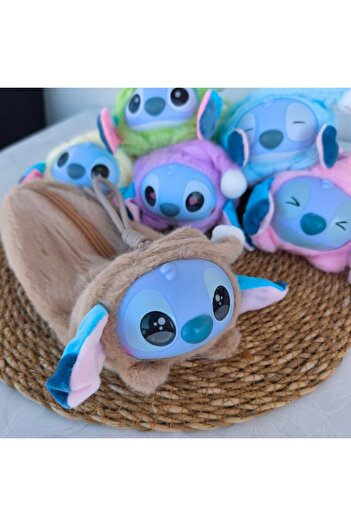 senacacollection Stitch Plush Drawstring Pencil Case Imported Pen Holder 1Pc