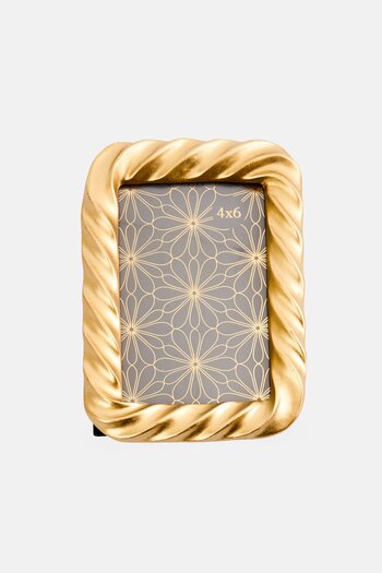 Enchante Accessories Rectangle Champagne Resin Photo Frame, Gold