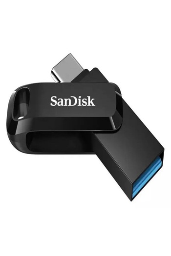 SanDisk محرك أقراص فلاش USB Type-C Ultra Dual Drive Go SDDDC3-64G-G46، أسود
