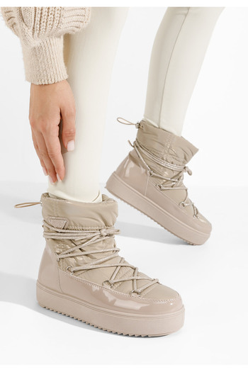 B T Shoes Γυναικείες Μπότες Χιονιού Andaraia χακι