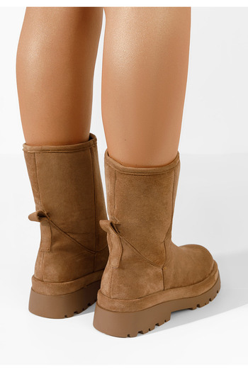 B T Shoes Χειμερινά μπότες γυναικείε Tenderly V2 ταμπά